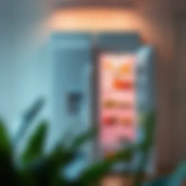 Energy-efficient large refrigerator showcasing advanced technology