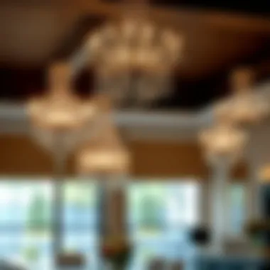 Chic Chandeliers Enhancing an Elegant Dining Area Chic chandeliers enhancing an elegant dining area