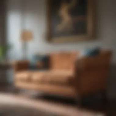 Vintage couch showcasing classic design elements