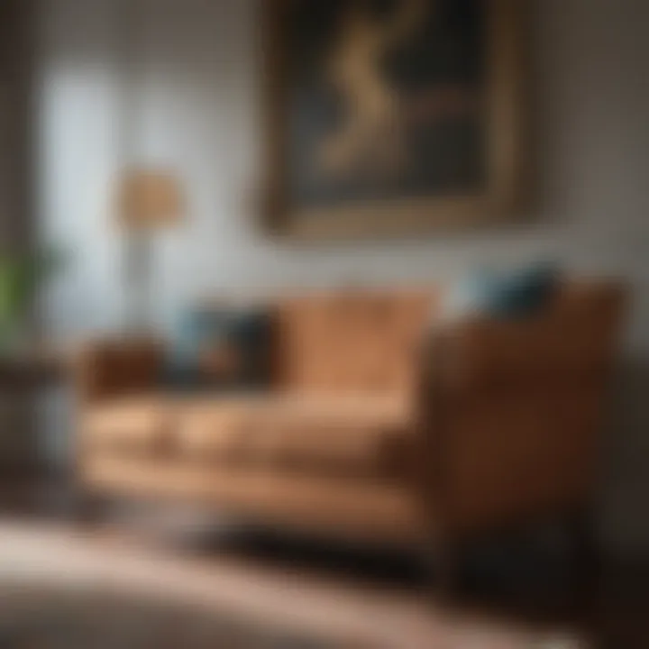 Vintage couch showcasing classic design elements