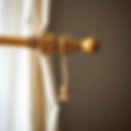 Intricate Design of Curtain Rod with String Pull Elegant curtain rod with string pull mechanism showcasing intricate design