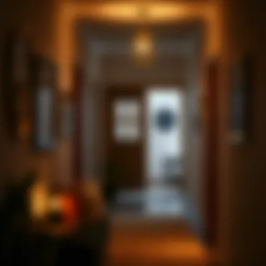 Welcoming Ambient Lighting for a Cozy Hallway Ambient lighting creating a welcoming hallway atmosphere