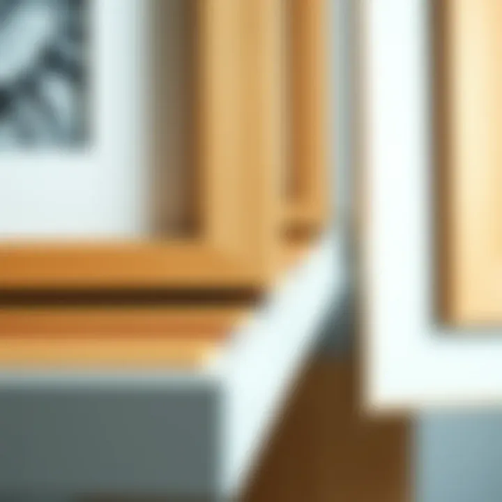 Materials That Matter in Framing Close-up of materials used for creating a 65 x 45 frame