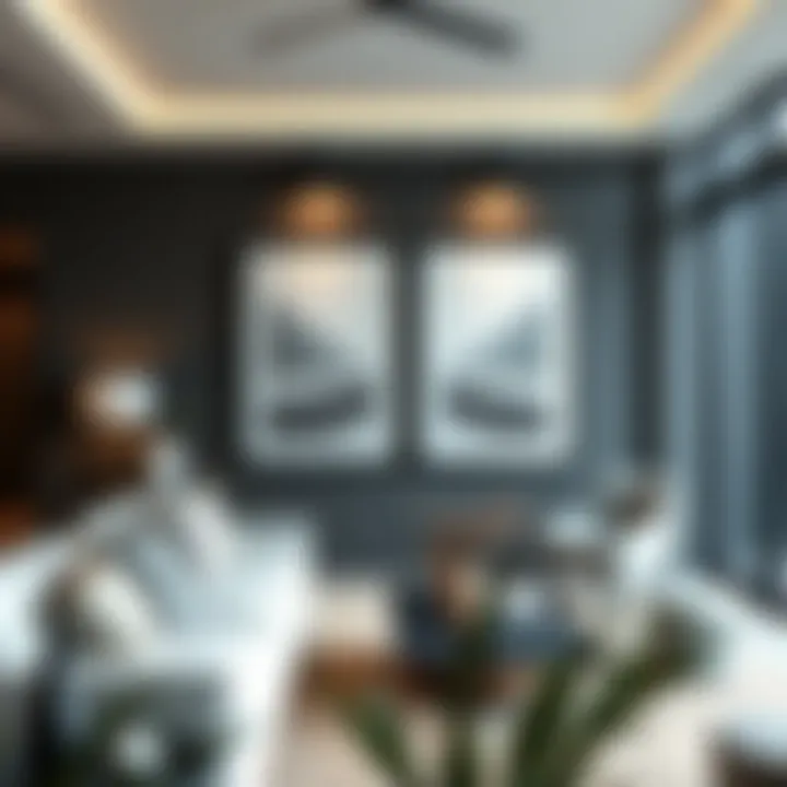 Modern Interior with Framing Excellence Stylish 65 x 45 frame in a modern interior setting