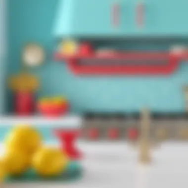 Vibrant Color Palette for Kitchen Accents Contrasting kitchen knobs and handles in a vibrant color palette