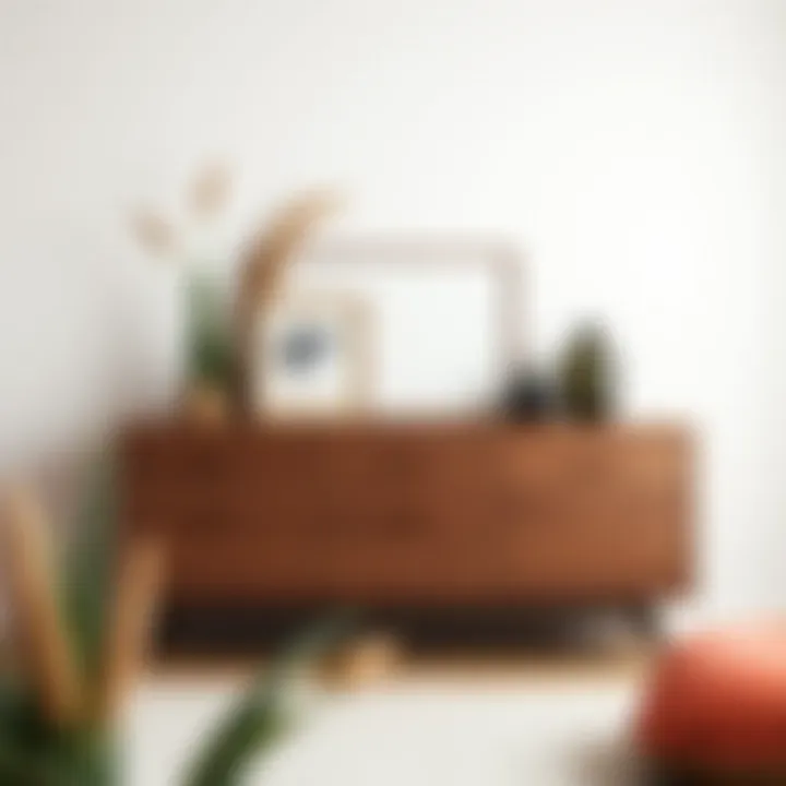 Contemporary dresser alternative featuring artistic arrangements and minimalist style