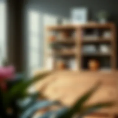 Stylish open shelving dresser with decorative items highlighting aesthetic appeal