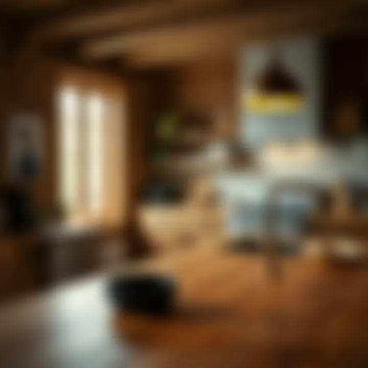 Natural Wooden Charm Warm wooden countertop exuding natural beauty and charm