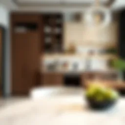 Elegant kitchen with smart storage solutions