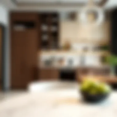 Innovative Storage Solutions in Kitchen Design Elegant kitchen with smart storage solutions