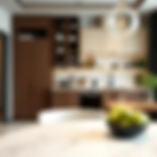 Innovative Storage Solutions in Kitchen Design Elegant kitchen with smart storage solutions