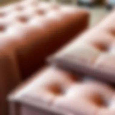 Luxurious Fabric Textures in Upholstered Toy Boxes Close-up of luxurious fabric textures used in upholstered toy boxes