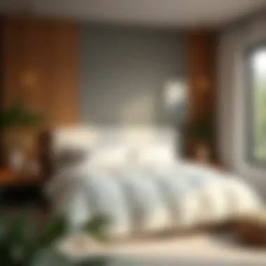 Stylish Bedroom with Modern Decor Stylish bedroom featuring a white king size quilt set in a modern decor