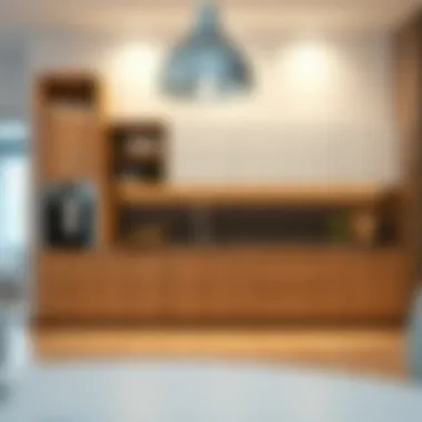 Innovative Storage in Floor Model Kitchen Floor model kitchen with innovative storage solutions