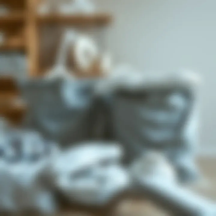 Various materials used in laundry bags showcasing durability and design