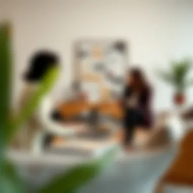 Design Consultation in Progress Consultation session between designer and client