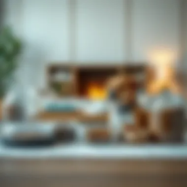 Aesthetic living space showcasing glass pet food containers