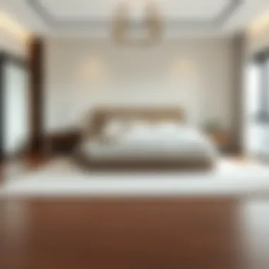 Elevate Your Bedroom Aesthetic with Simple Elegance Luxurious large plain area rug enhancing a minimalist bedroom