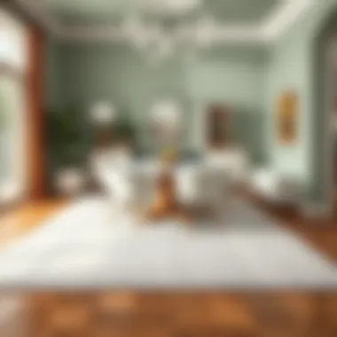 Bring Cohesion to Your Dining Space with a Large Rug Stylish large plain area rug in a vibrant dining area