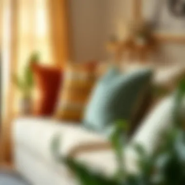 Creating Comfort with Throw Pillows Large square throw pillows enhancing a cozy reading nook