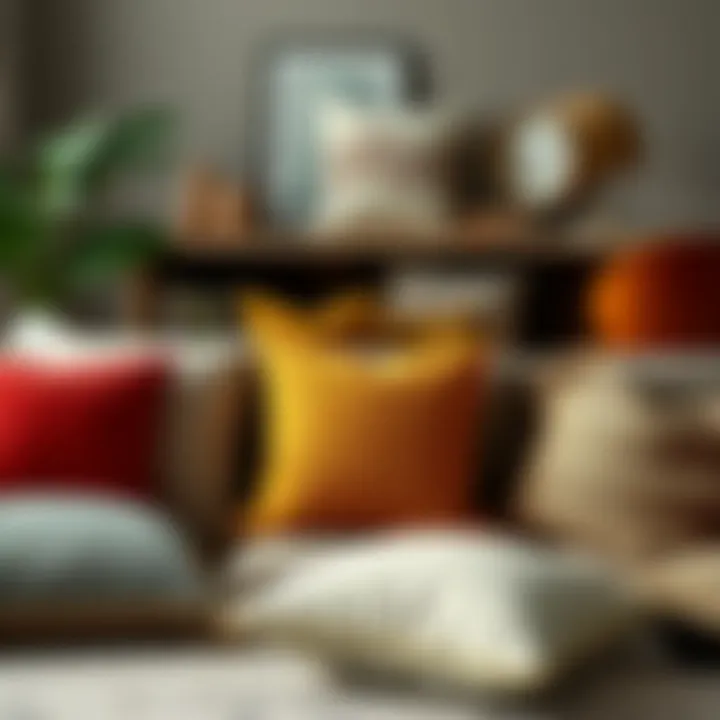 Diverse Materials for Unique Aesthetics A variety of materials used for large square throw pillows