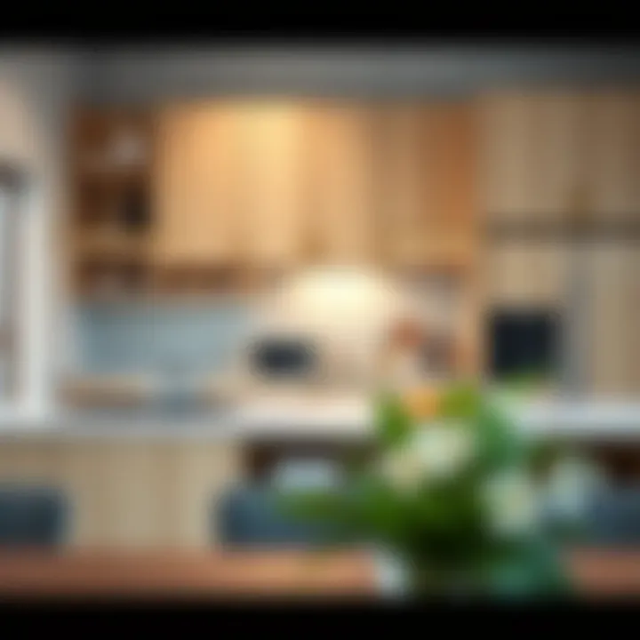 Stylish Kitchen Design Stylish kitchen featuring light wood cabinets paired with modern appliances