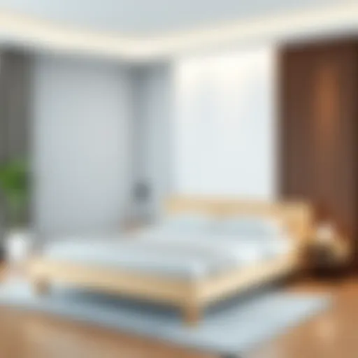 Minimalist Design of Light Wood Platform Bed Frame Elegant light wood platform bed frame with minimalist design