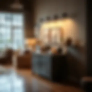 Custom-designed metal storage unit in creative space