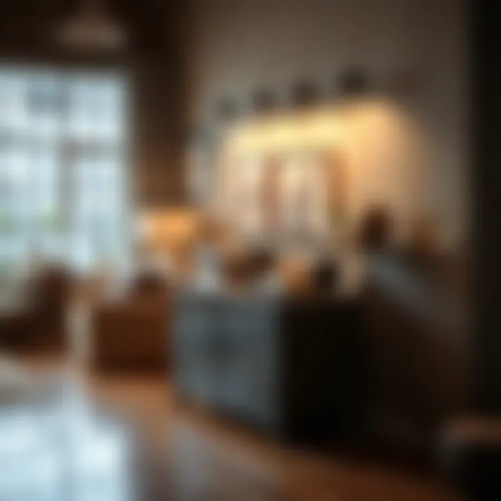 Custom-designed metal storage unit in creative space