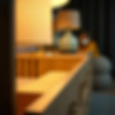 Close-up of lamp drawer highlighting practicality