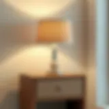 Elegant lamp with drawer showcasing modern design