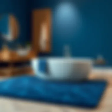 Maintenance tips for preserving navy blue bath rugs
