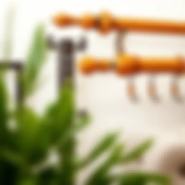 Various design options of oak curtain rods displayed