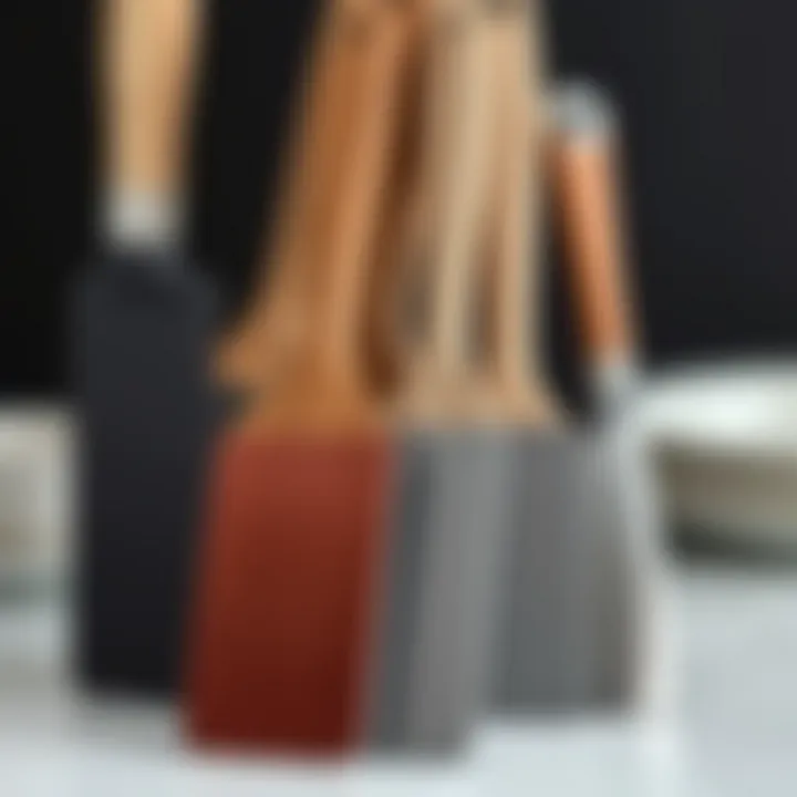 Various offset icing spatulas showcasing different sizes and designs