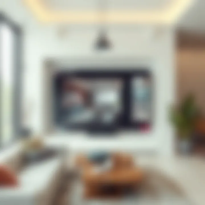 Modern digital design interface showcasing room layouts