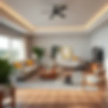 Virtual room visualization showcasing furniture arrangement