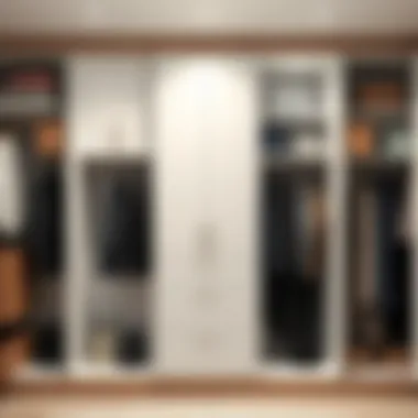 Functional open closet system with diverse materials