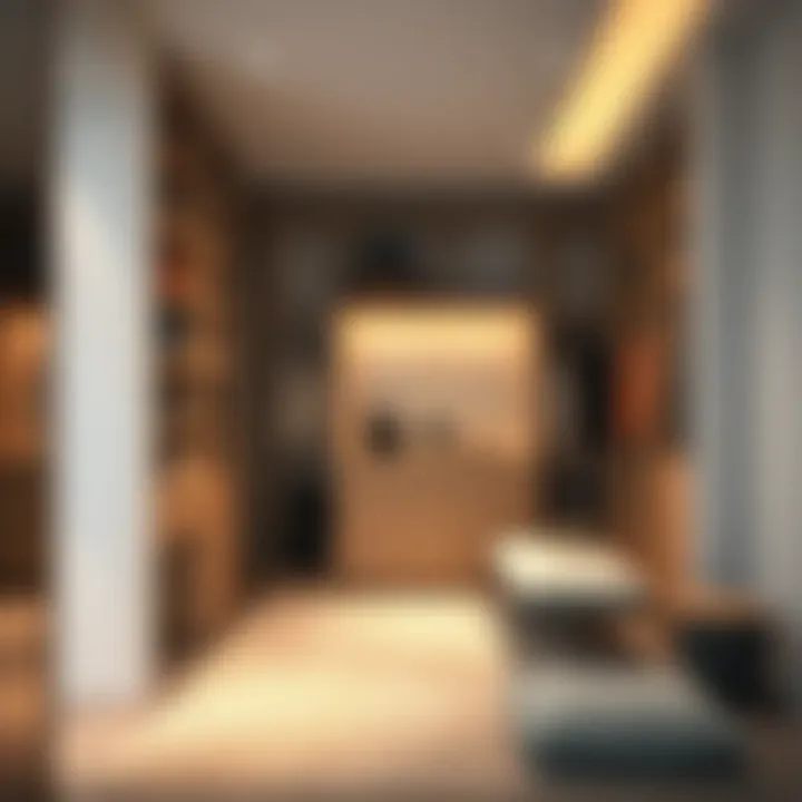 Stylish open closet showcasing modern design