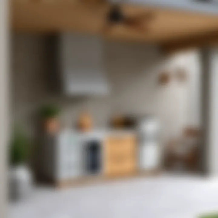 Stylish outdoor kitchen showcasing natural stone cladding