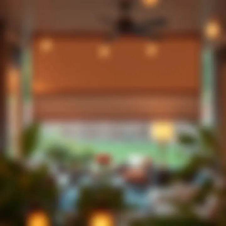 Cozy Backyard Ambiance Functional outdoor shades enhancing a cozy backyard ambiance