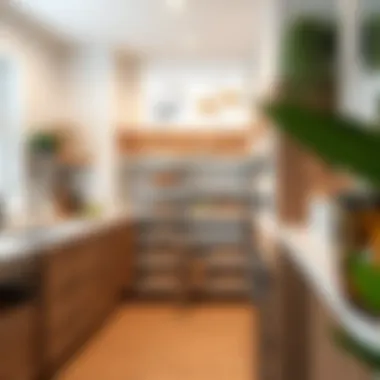 Illustration of installation diagram for pantry pull-out shelving systems