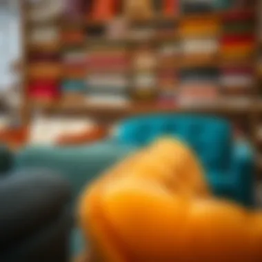 Vibrant upholstery samples showcasing various colors and textures