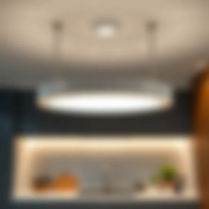 Modern LED kitchen ceiling light in a sleek design