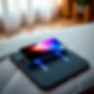 User-friendly interface demonstrating the functionality of Qi charging mats