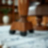 Elegant table leg protector enhancing furniture aesthetics
