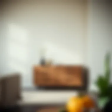 Elegant wooden six-drawer unit showcasing modern design