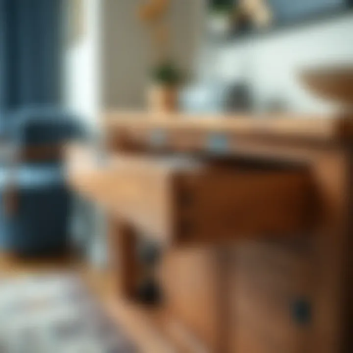 Customization Possibilities for Solid Wood Storage Drawers Custom solid wood drawer with unique design elements