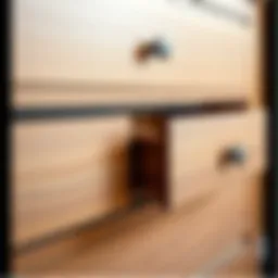 Elegant solid wood storage drawer showcasing craftsmanship