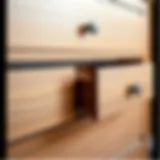 Showcasing Craftsmanship in Solid Wood Storage Drawers Elegant solid wood storage drawer showcasing craftsmanship