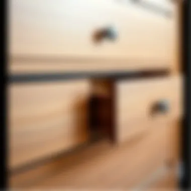 Showcasing Craftsmanship in Solid Wood Storage Drawers Elegant solid wood storage drawer showcasing craftsmanship